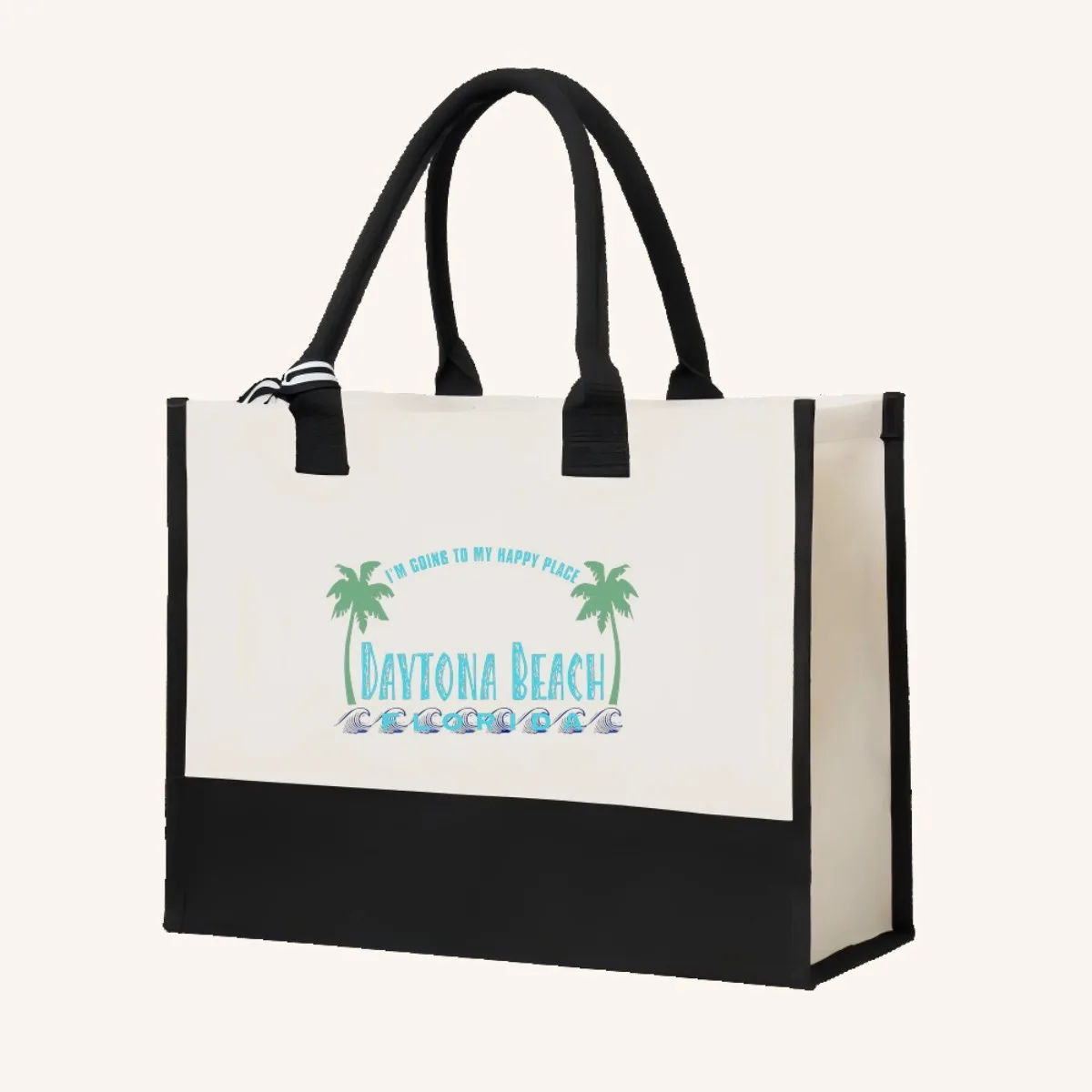 أنا ذاهب إلى بلدي السعيد DAYTONA BEA، 2026 وصول جديد أزياء عملية واسعة قابلة لإعادة الاستخدام حمل حقيبة نمط طباعة 2 لهجة He
