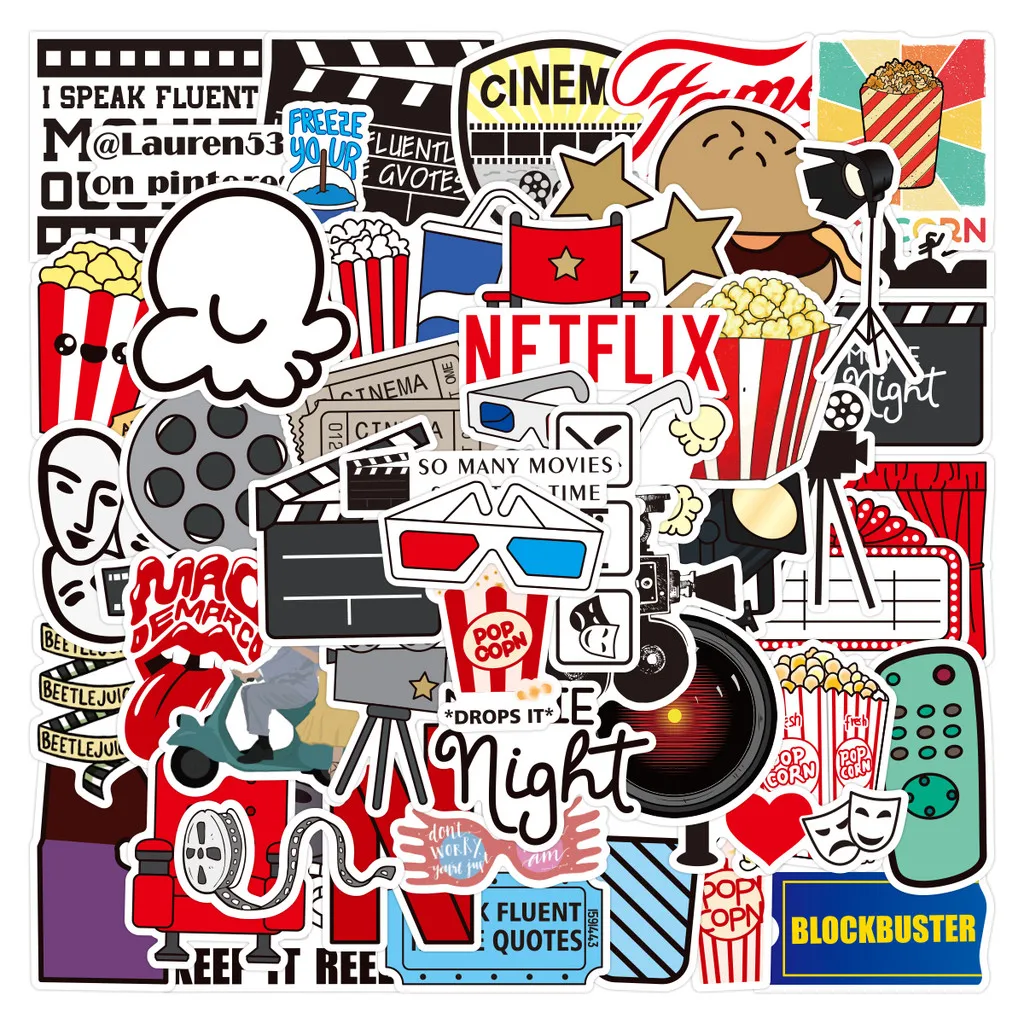 50PCS Kunst Illustration Beliebte Kreative Neue Film Party Dekoration Stil Graffiti Aufkleber Personalisierte AufnahmeYourLife Store
