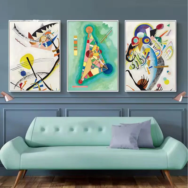 80CM Large Size Abstract Art Canvas Painting Colorful Geometric Line Poster and Prints Minimalism Wall Art Pictures Home Decor