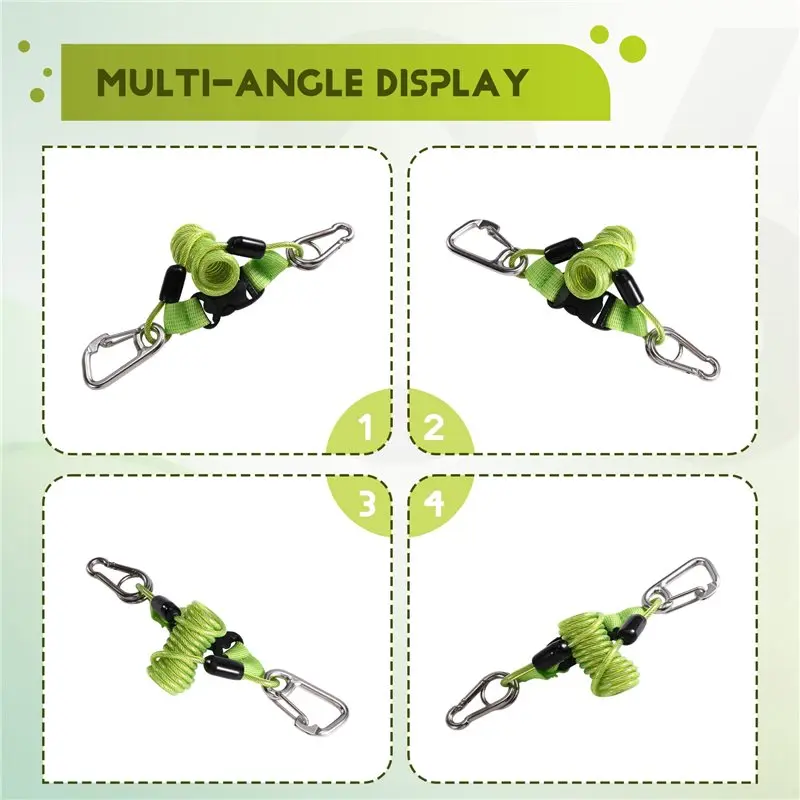 Spring Rope For Diving Camera Anti-Lost Hook Coiled Lanyard For Diving Outdoor Climbing