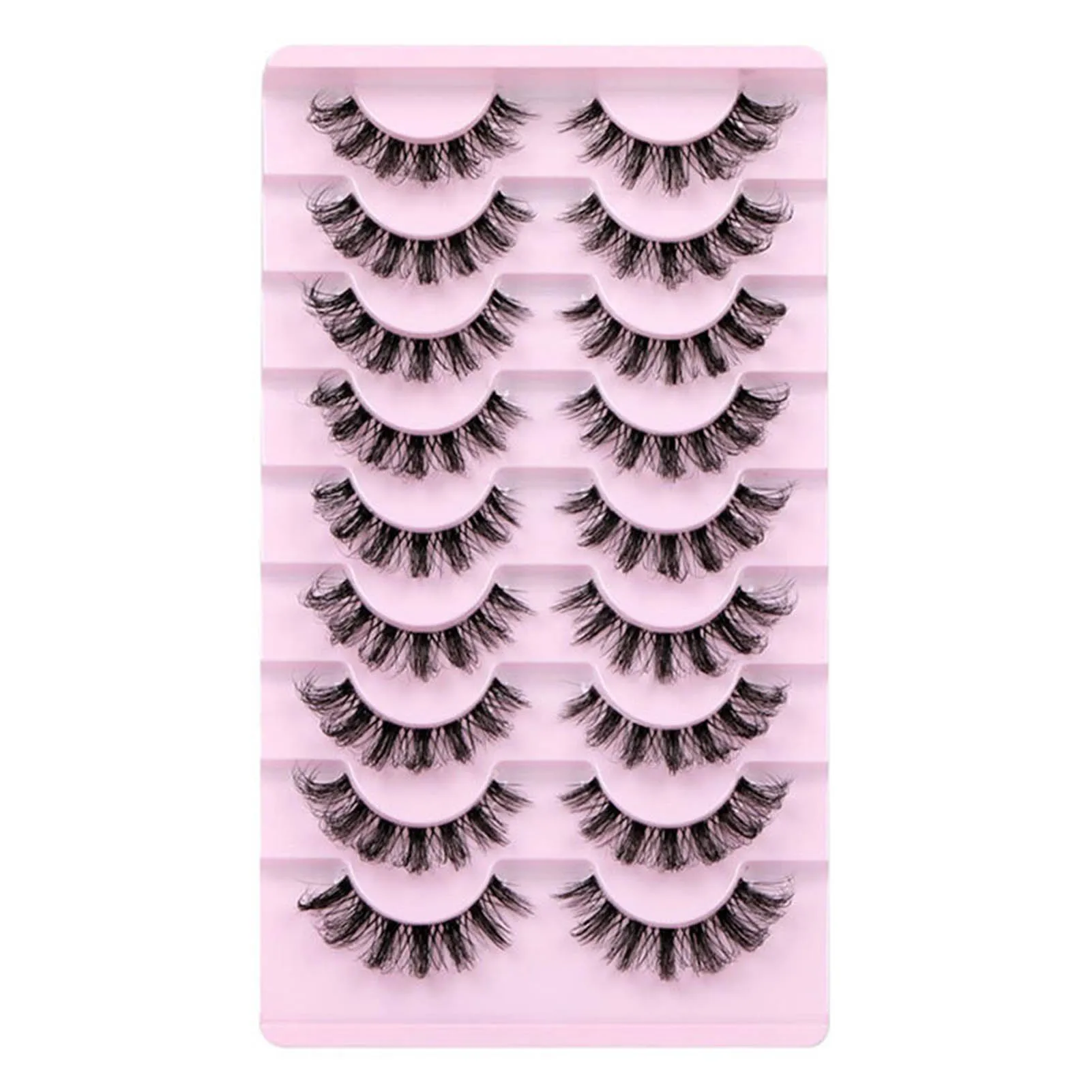 Cílios postiços Extensão, Faixa cheia, Cílios russos, Natural 3D, Dramático Fluffy Volume Clusters, Manga Lash, Grosso, 9 pares