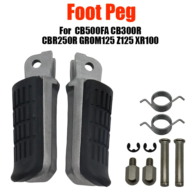 Reposapiés delantero para motocicleta, clavija para Honda CB500FA 2016 CB300R 2019 CBR250R 2011 GROM125 2014-2017 Z125 2024 XR100 2002