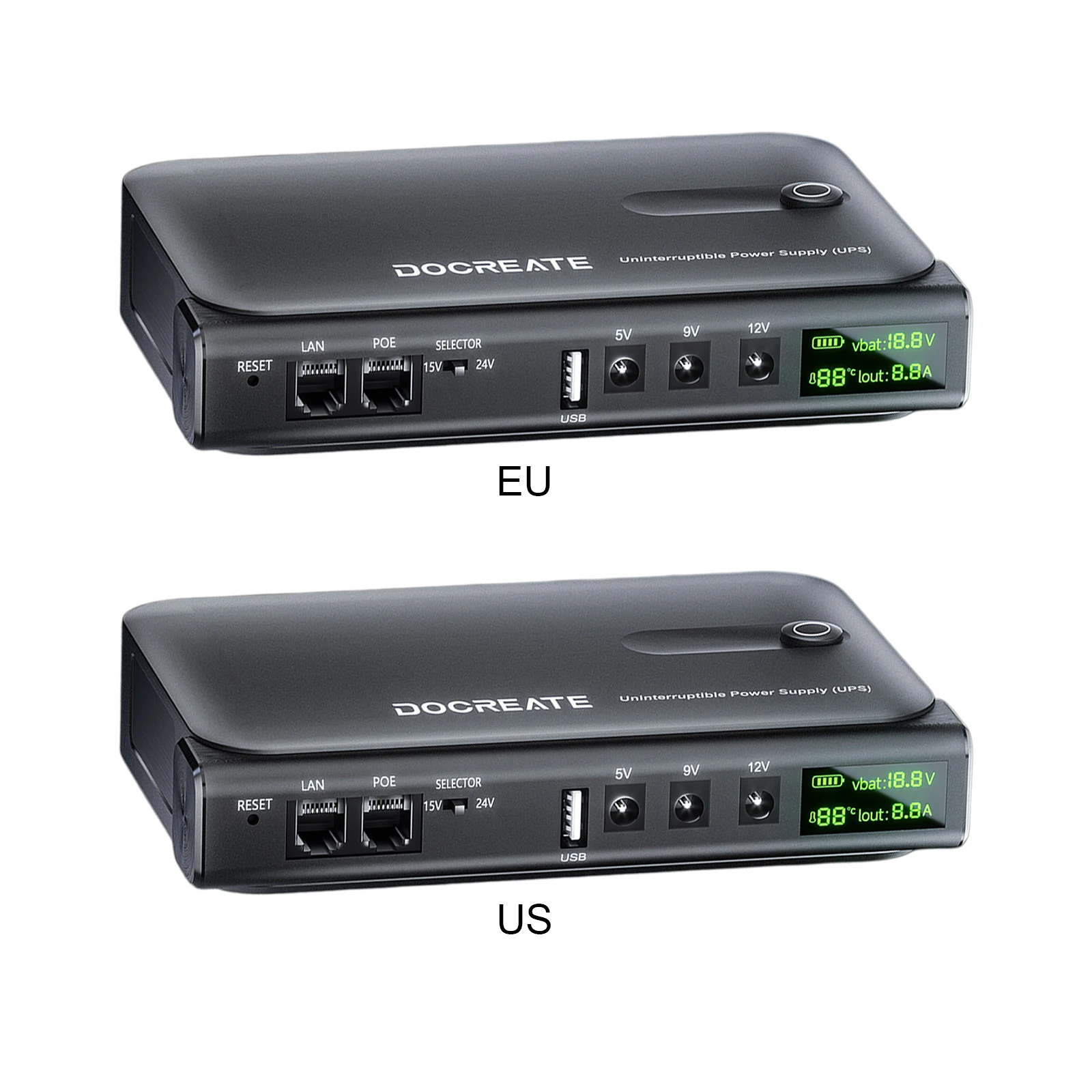Mini UPS Battery Backup Without Battery UPS Backup Battery Power Supply Supports 5V/9V/12V for Router Modem  Camera