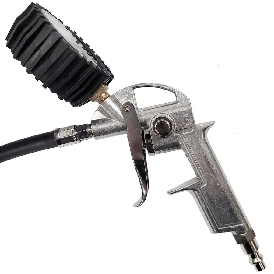 00042 Digitaal bandenspistool met 2,5 meter en draagtas, zwart