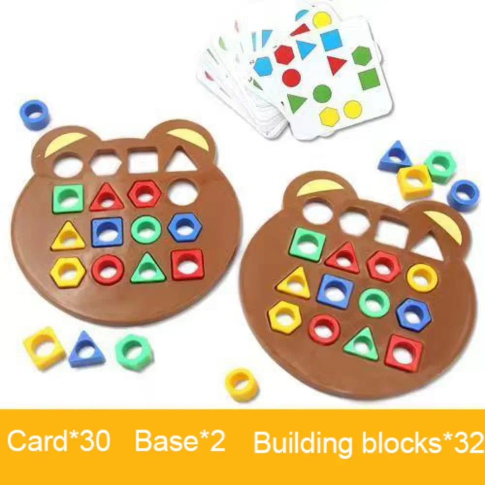 Puzzle 3D Bentuk Geometris Warna Cocok Mainan Bayi Montessori Mainan Permainan Pertempuran Interaktif Edukasi Pembelajaran Anak-anak untuk Anak-anak
