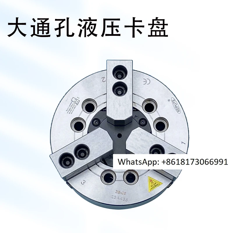 Taiwan Standard Large Hole Hydraulic Chuck Three Jaw High Speed Hollow 6 8 10 12 15 Inch Large Aperture Chuck