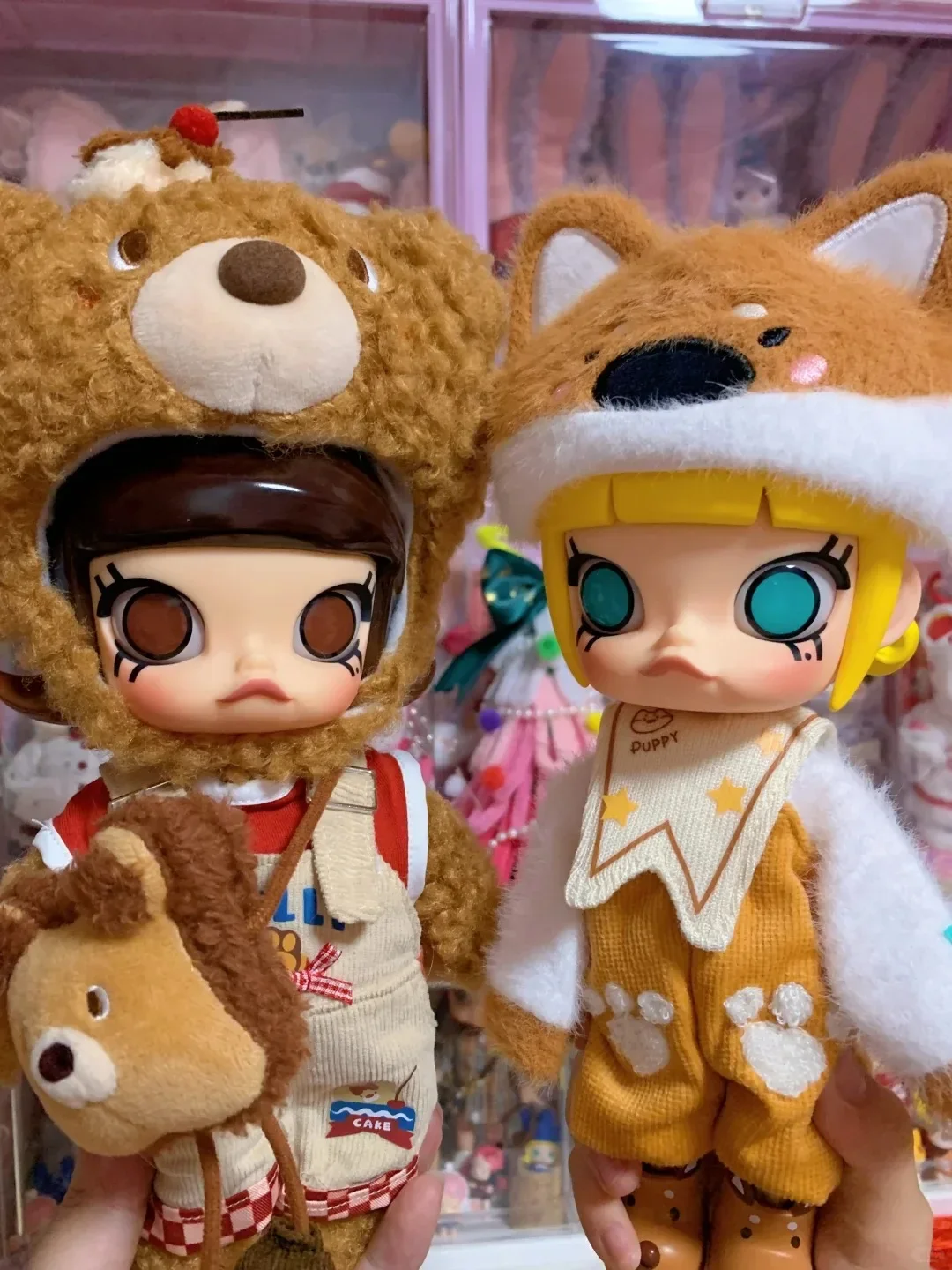 POPMART оригинальная серия Molly Bear Bread and Hugging Shiba Inu 1/8 фигурка BJD слепая коробка изысканный декоративный подарок