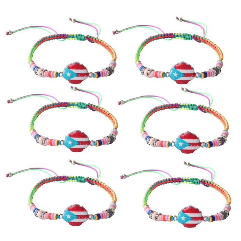 New Fashion Banner Braided Bracelet Colorful Braided Rope Adjustable Lucky Fashion Rope Bracelet Country National Jewelry