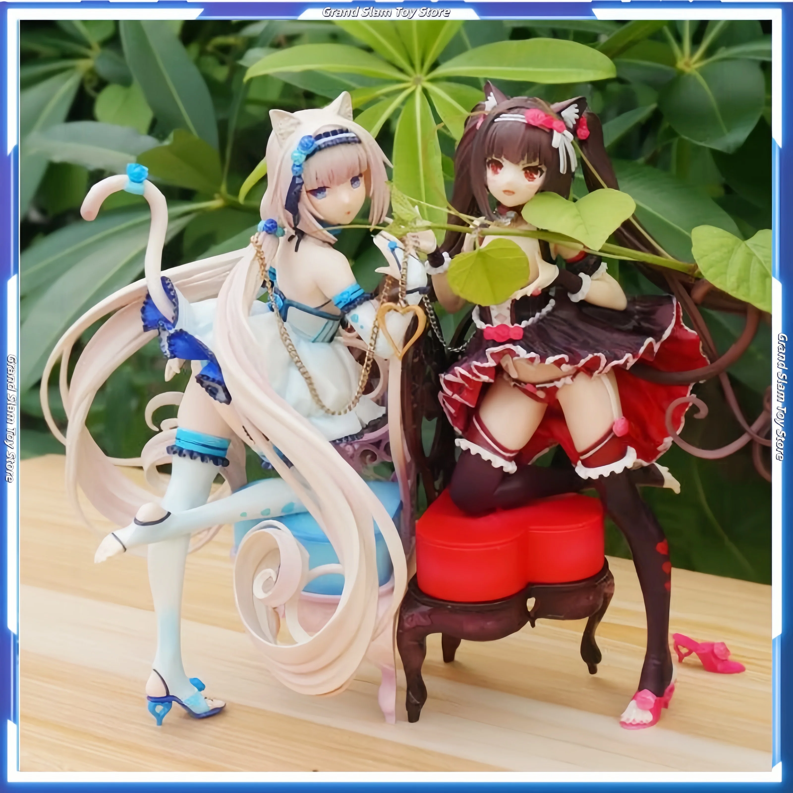 

In stock Nekopara Vanilla 24cm Anime Figures PVC Statue Chair Model Doll Collection Decoration Birthday Toy Gift For Fans toys