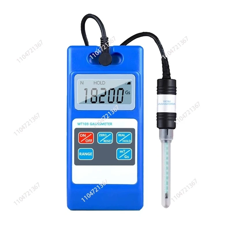 WT103 Digital Tesla Meter Magnetic Detector Magnetic Field Detection Magnet Force Magnetometer 0.01MT