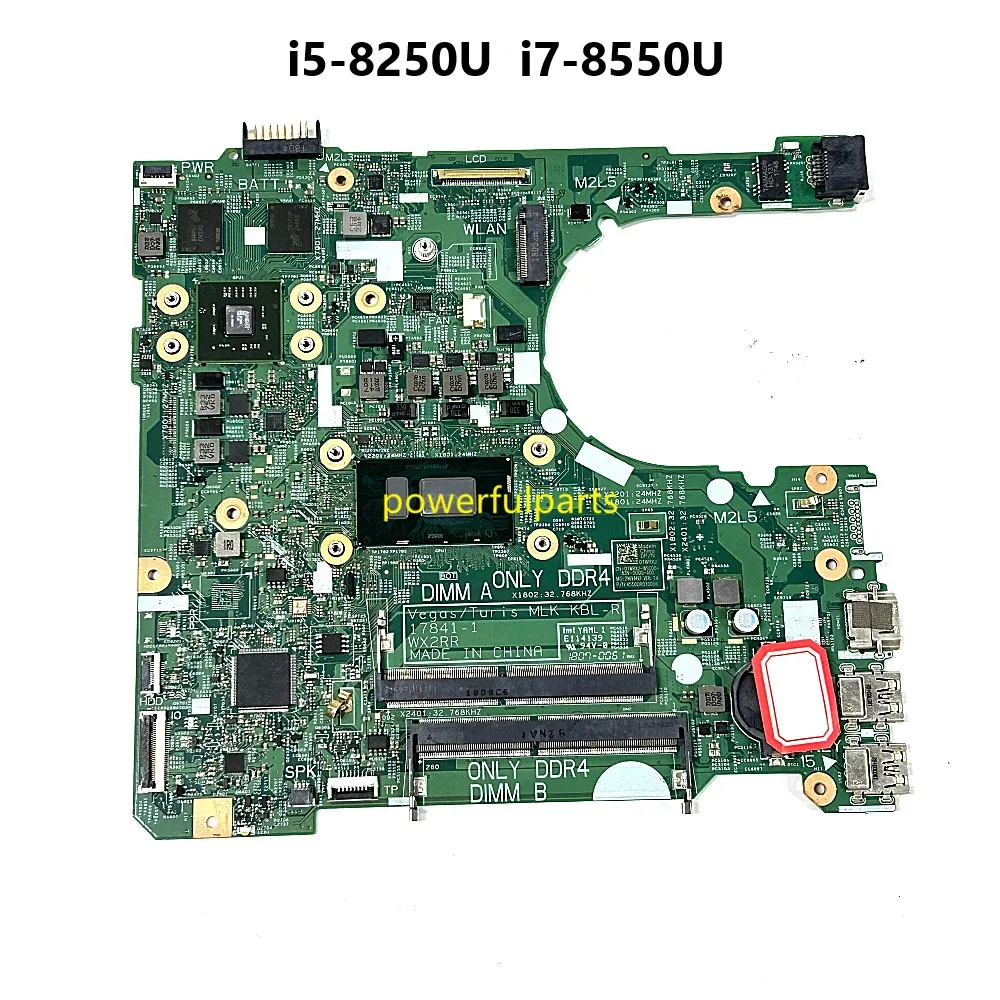 For Dell Inspiron 15 3576 3476 Motherboard 17841-1 i5-7200u i5-8250u i7-8550u 0YJRTW 01WRXJ 0F2P7W  With Graphic Working Good