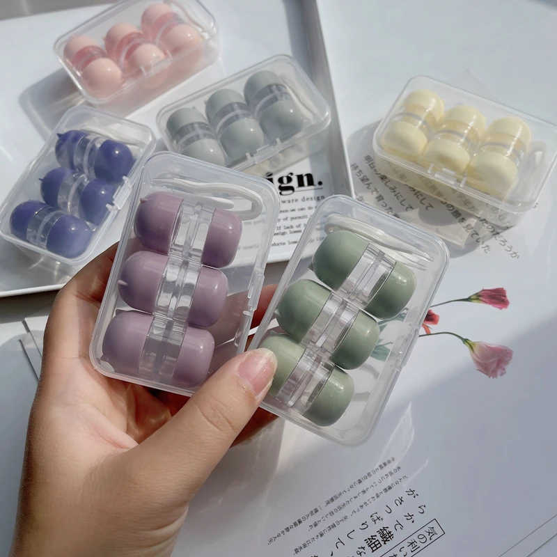 

3 Pcs Cute Bear Lens Container Women INS Contacts Lens Case Men Color Contact Lenses Storage Box Portable Travel Set