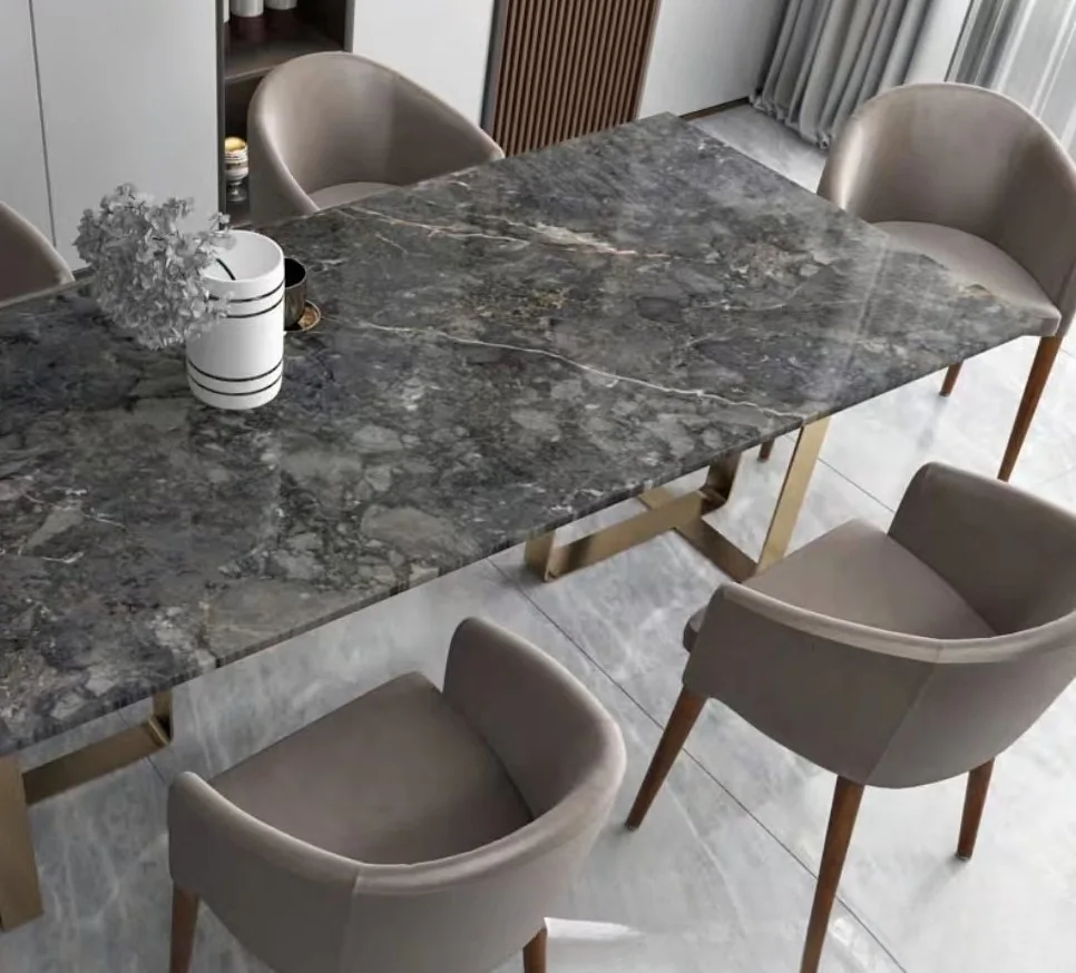 6mm thick slate background wall living room TV marble striped decorative board home panel present