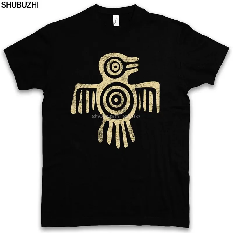 AZTEC BIRD II T-SHIRT Indianer Zeichen Sign Kultur Zivilisation Maya Religion  Cool Casual pride t shirt men New Fashion