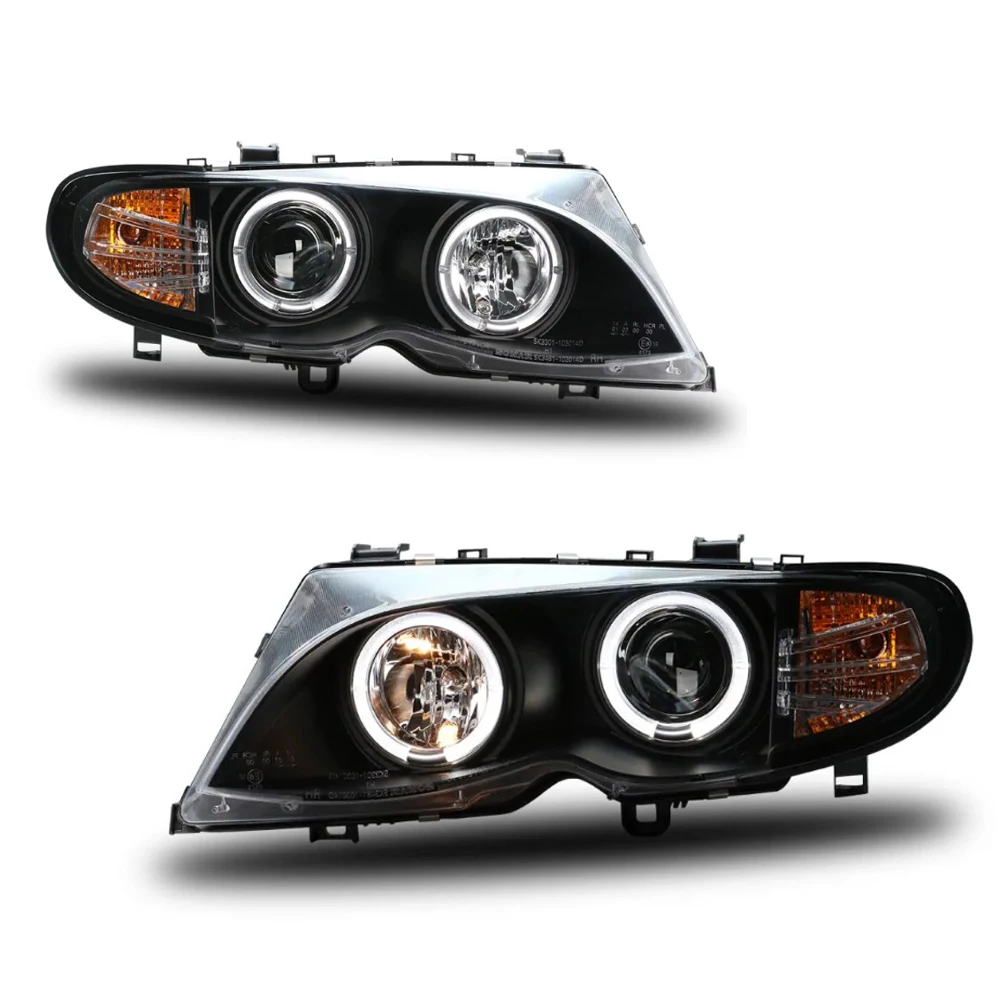 LED HeadLights for BMW 3 series E46 4 doors 01-04 EMARK led DRL Car head lamp Assembly Signal Auto Accessories Modified Lamp