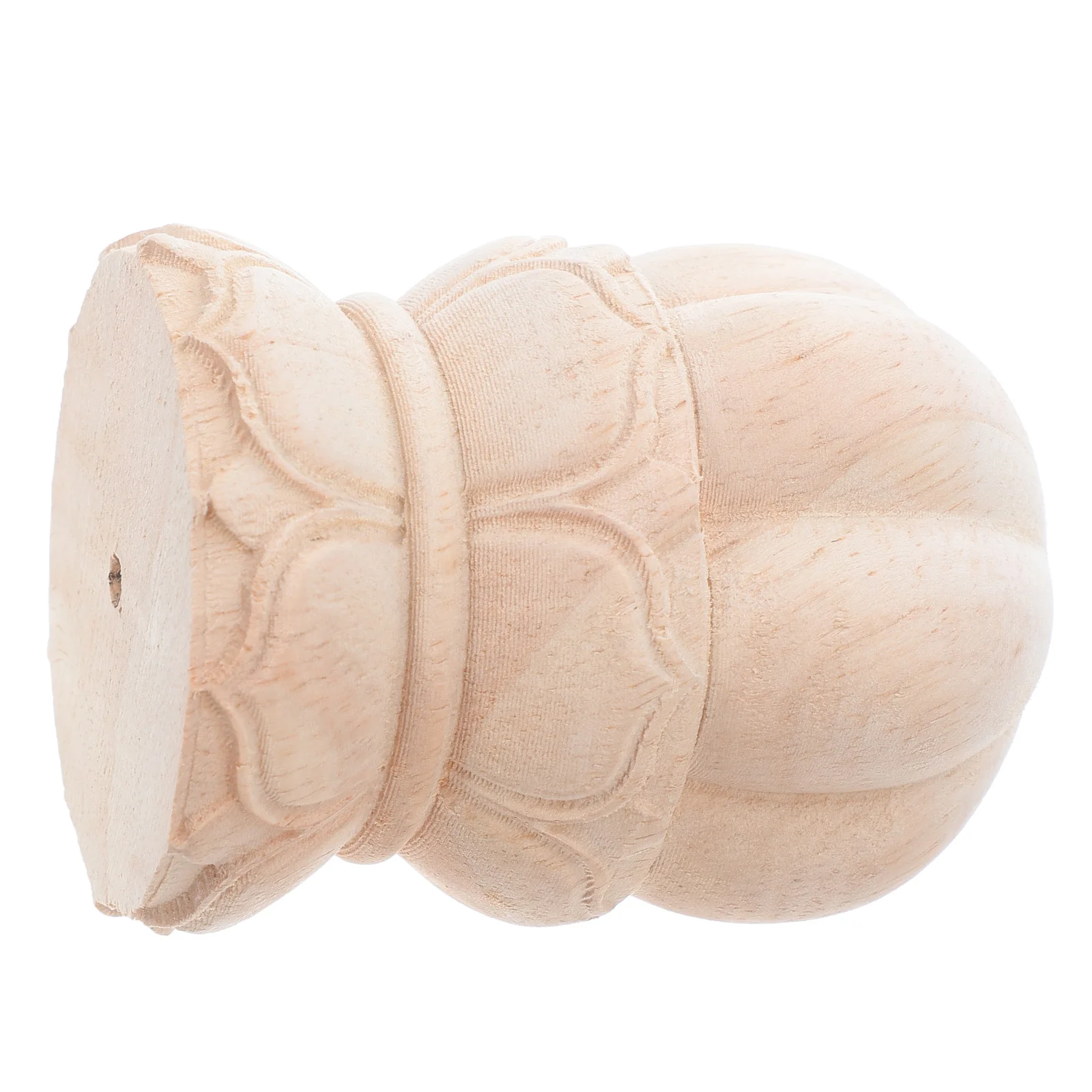 

Wooden Finials for Crafts Lotus Design Round Wooden Finials Decorative Post Caps for Bed Posts Staircases Furniture DIY