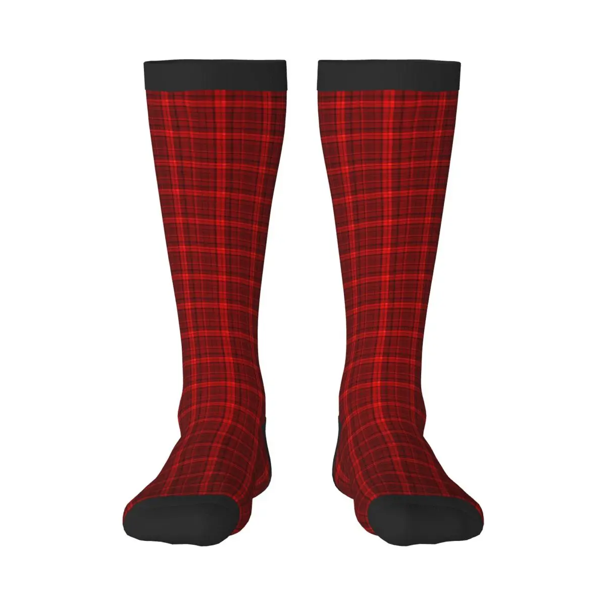 Over Knee Long Socks Checkered Plaid Tartan Pattern Thigh High Stockings Street Party Cosplay Hosiery