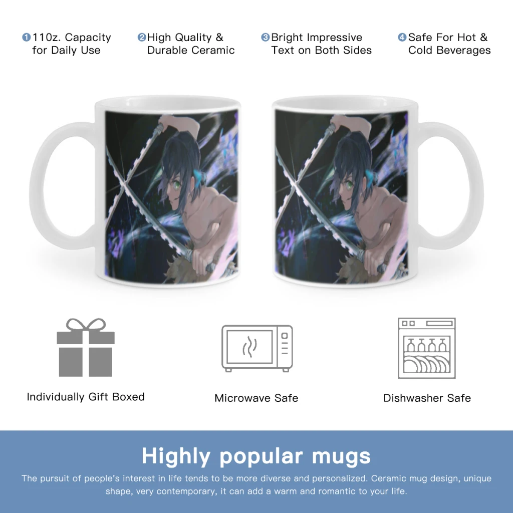 

Ghost Killing Blade Tanjiro Free shipping Coffee Mug Custom Tea Cup Black Milk Beer Mugs Lovers Friends Gifts