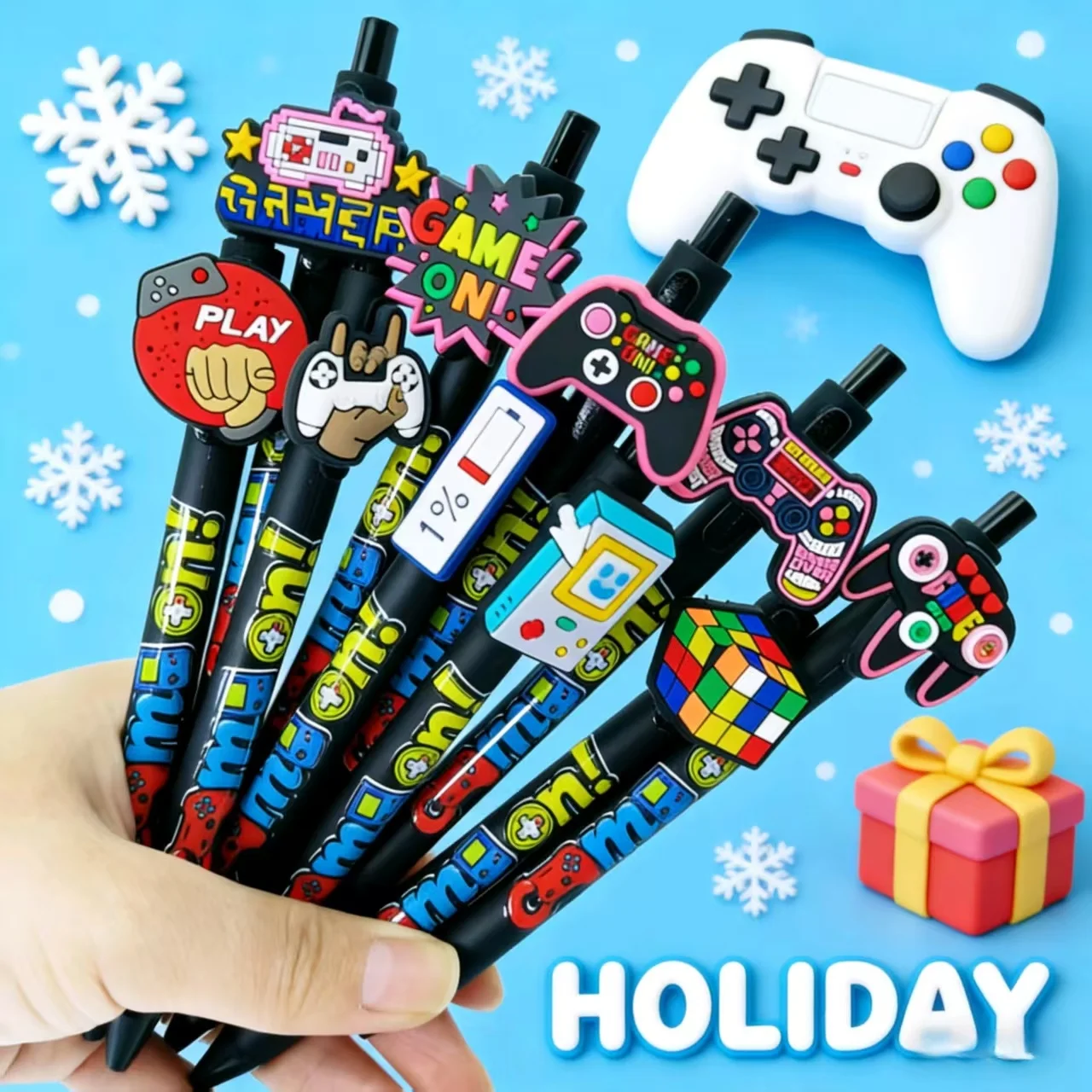 

6/12/18/24/30/36pcs game console controller theme patch pen creative controller pattern ballpoint pen retractable neutral pen