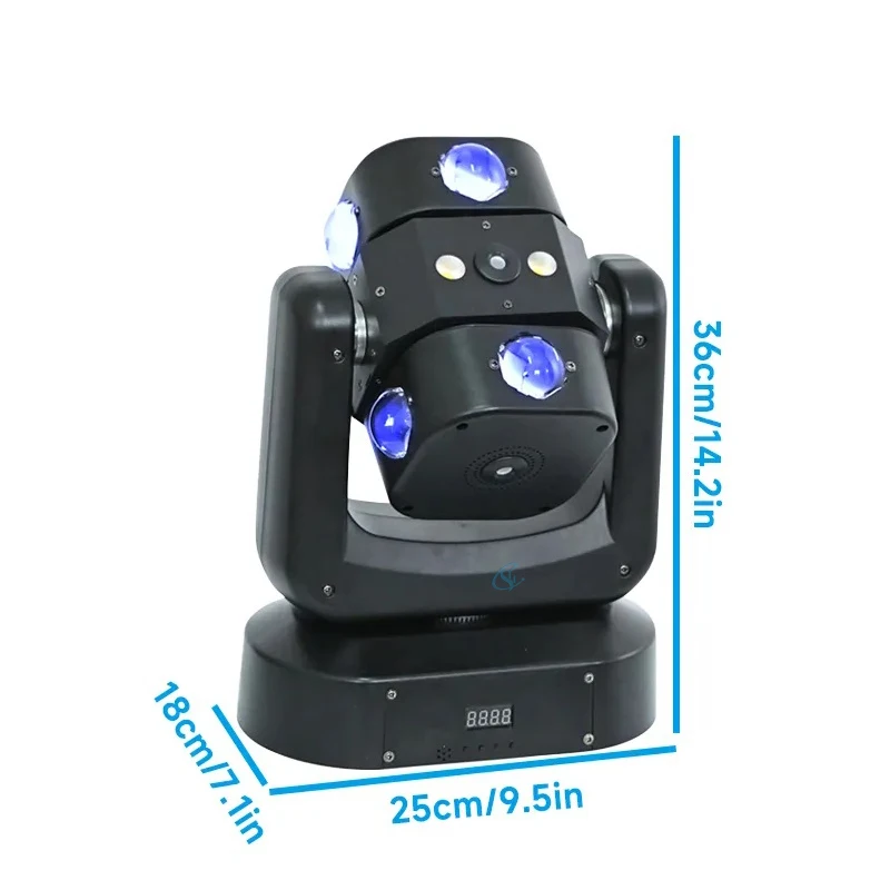 Professional Stage Lighting Led 150W Arm Wind Fire Wheel Moving Head Light Green Laser DMX For Disco DJ Party