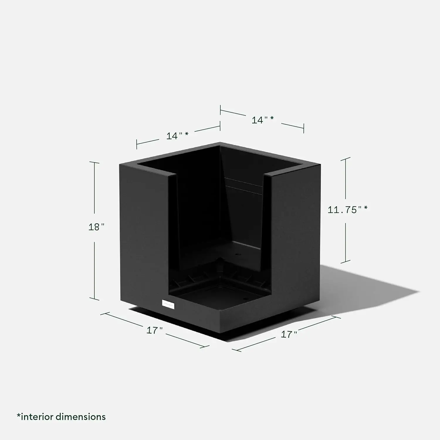 NEW Large Square Planter for Indoor or Outdoor Patio/Garden | Durable All-Weather Use with Drainage Holes | Modern Décor