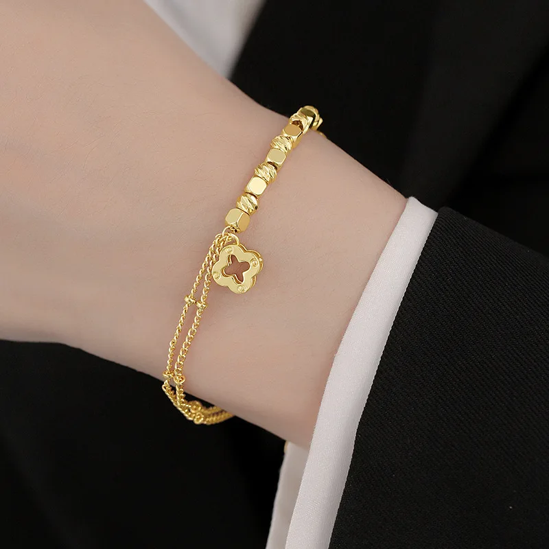 2026 New Light Luxury Exquisite Broken Gold Bracelet Design Women's Fashion Jewelry Accessories New Year Gifts Party Accessories