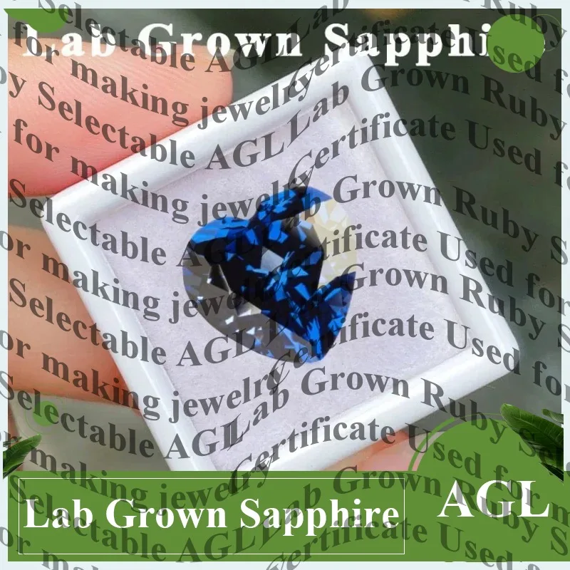 

Лабораторно выращенный сапфир в форме сердца, королевский синий, для изготовления ювелирных изделий своими руками, лабораторно созданный сапфировый камень для творческих проектов