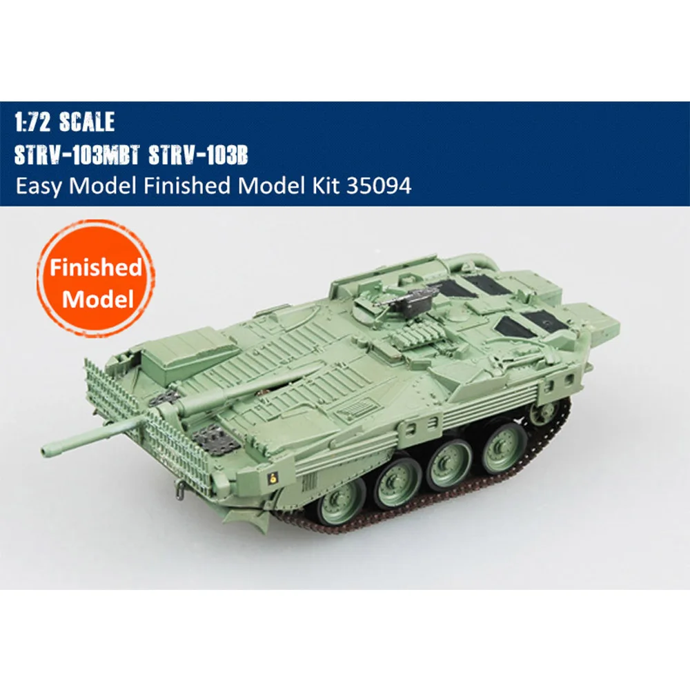 

Trumpeter Easy Model 35094 1/72 Scale Swedish Strv-103B MBT Military Plastic Finished Tank Kits