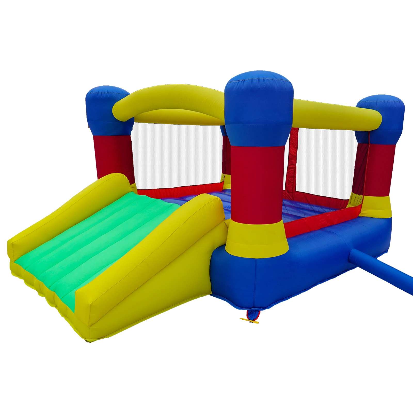 บ้านลมพร้อมสไลเดอร์, บ้านเด้งดึ๋งสำหรับเด็กอายุ 3-6 ปี ใช้ได้ทั้งในร่มและกลางแจ้ง, ผนังตาข่ายนิรภัย, ปราสาทลม 11.5'x9'