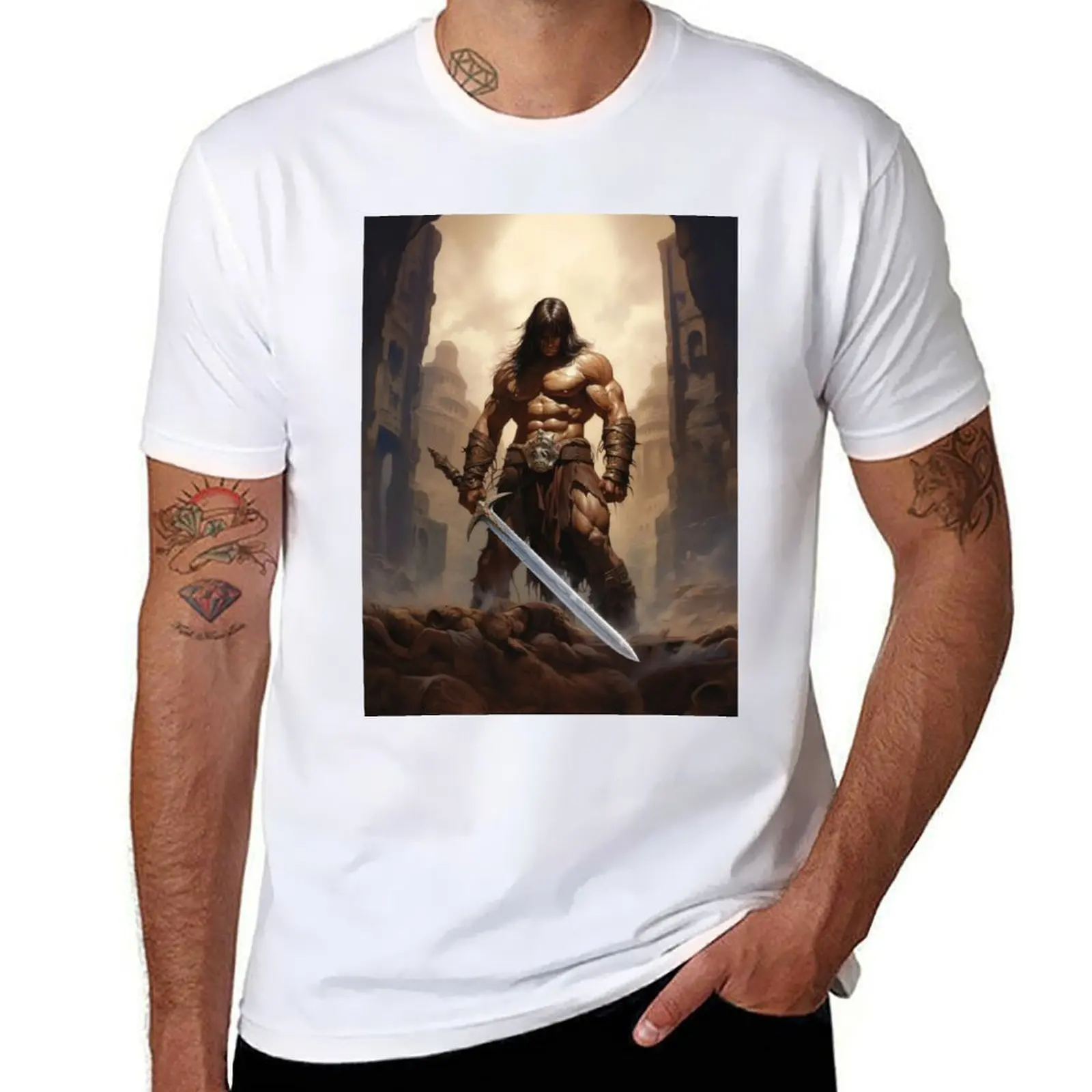 

Conan The Barbarian T-Shirt mens graphic t shirts t shirts cotton 100% T-Shirt
