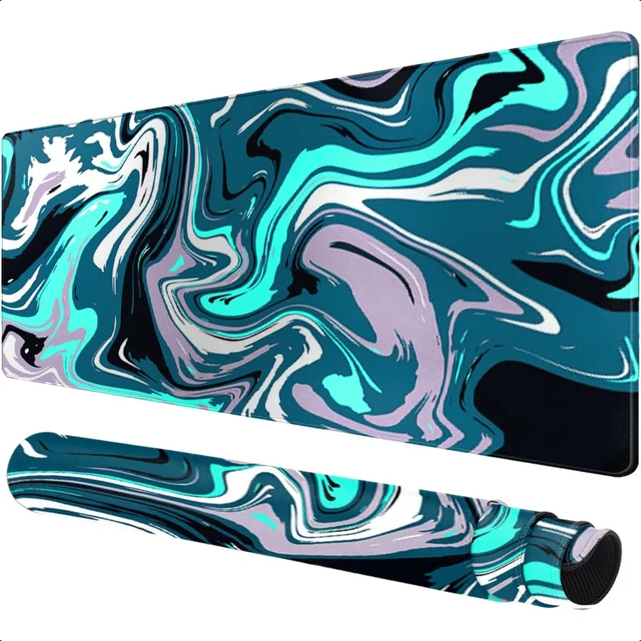 

Большой коврик для мыши для настольного игрового коврика для мыши с прошитыми краями, противоскользящий коврик для клавиатуры и мыши