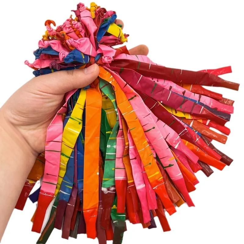 ลูกโป่งจรวดสีผสมยางยาวลูกโป่งลอยส่งเสียงดังได้สำหรับเด็กวันเกิดวันเกิดของตกแต่งงานปาร์ตี้100ชิ้น