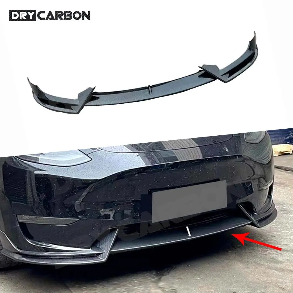 

ABS глянцевый черный передний бампер, спойлер для губ, диффузор для подбородка для Tesla Model 3 2017+, автомобильный спойлер для губ, комплекты кузова, аксессуары