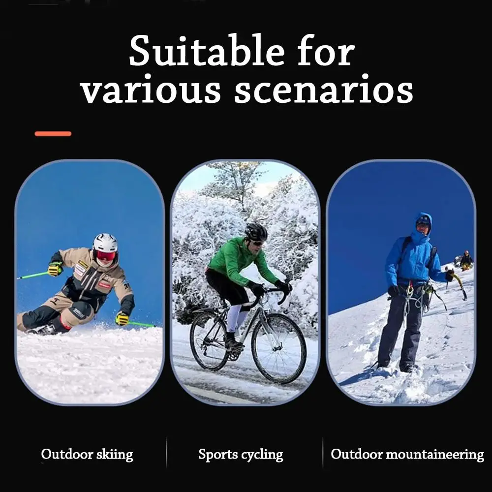 قفازات الشتاء الدافئة الموضة سميكة الحرارية نونسليب على الجليد قفازات التزلج الرياضة بطانة الصوف لمس القفاز التزلج #3