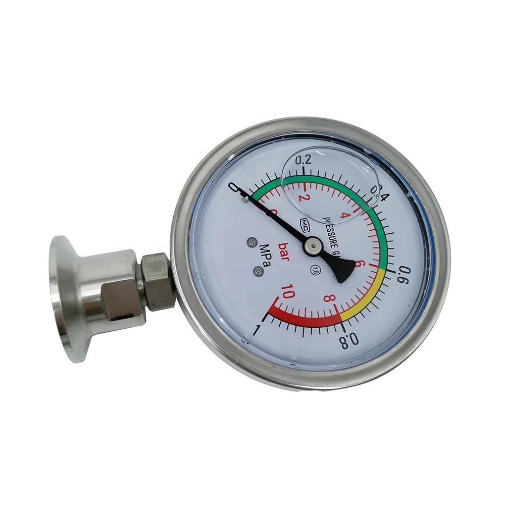 

Sterilization High Quality Food Grade Best Selling SS316L Sanitary Male Threading Stainless Steel Price Pressure Gauge With Oil