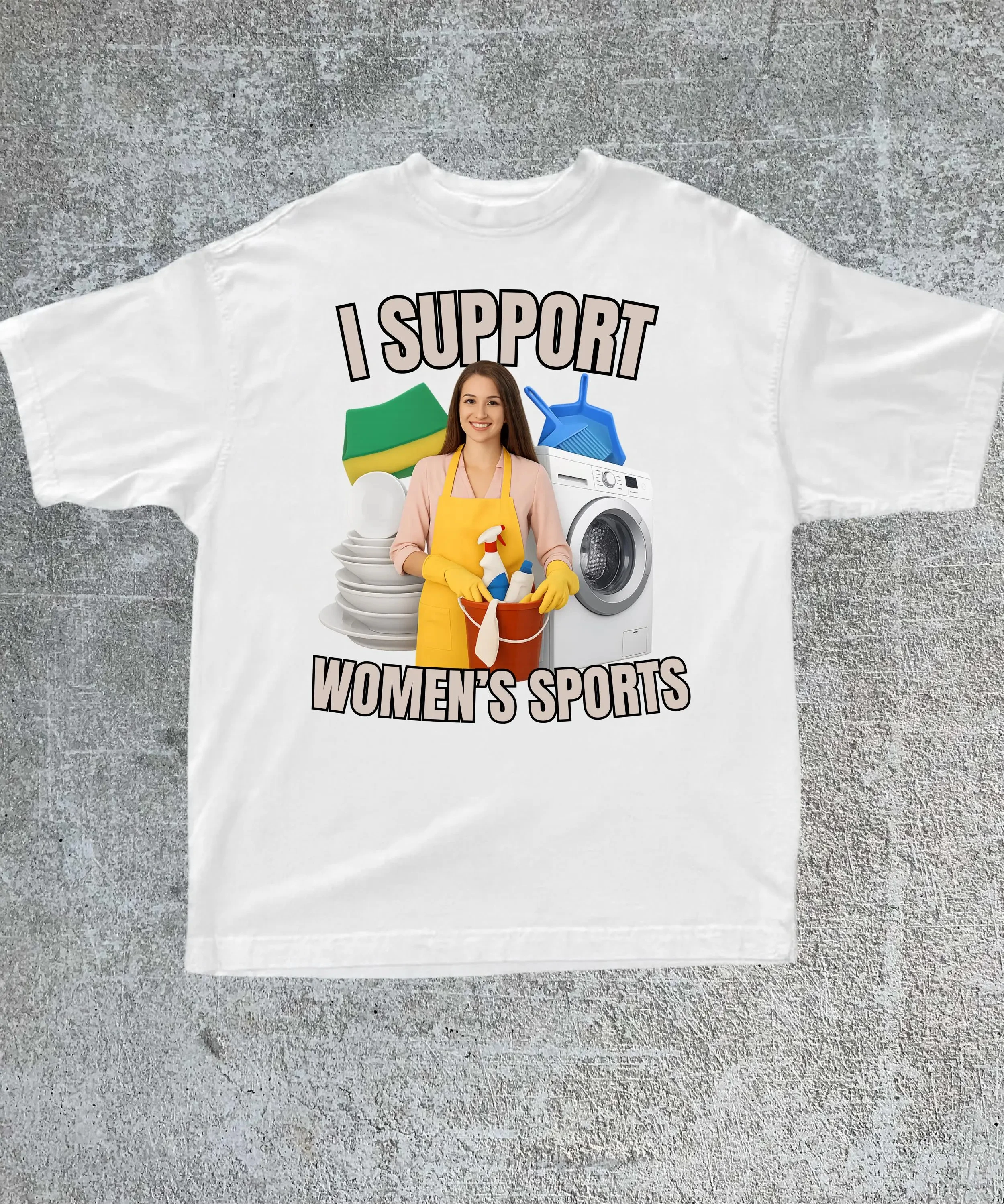 2026 Support Women's Sports T Shirt Unisex Women Oversize Tee Streetwear Casual Short Sleeve Funny Sarcastic Humor Gen Z Humor