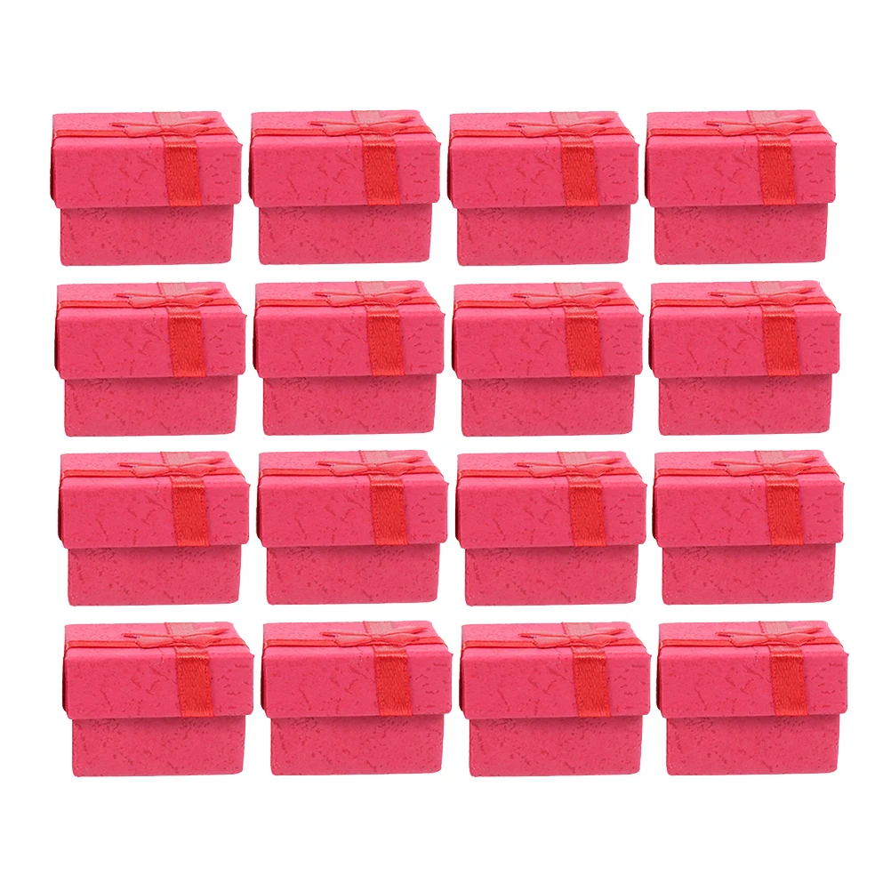 

16 Pcs Jewelry Box Wedding Ring Holder Rack Storage for Women Jewlery Organizer Velvet Earrings Case Travel Woman