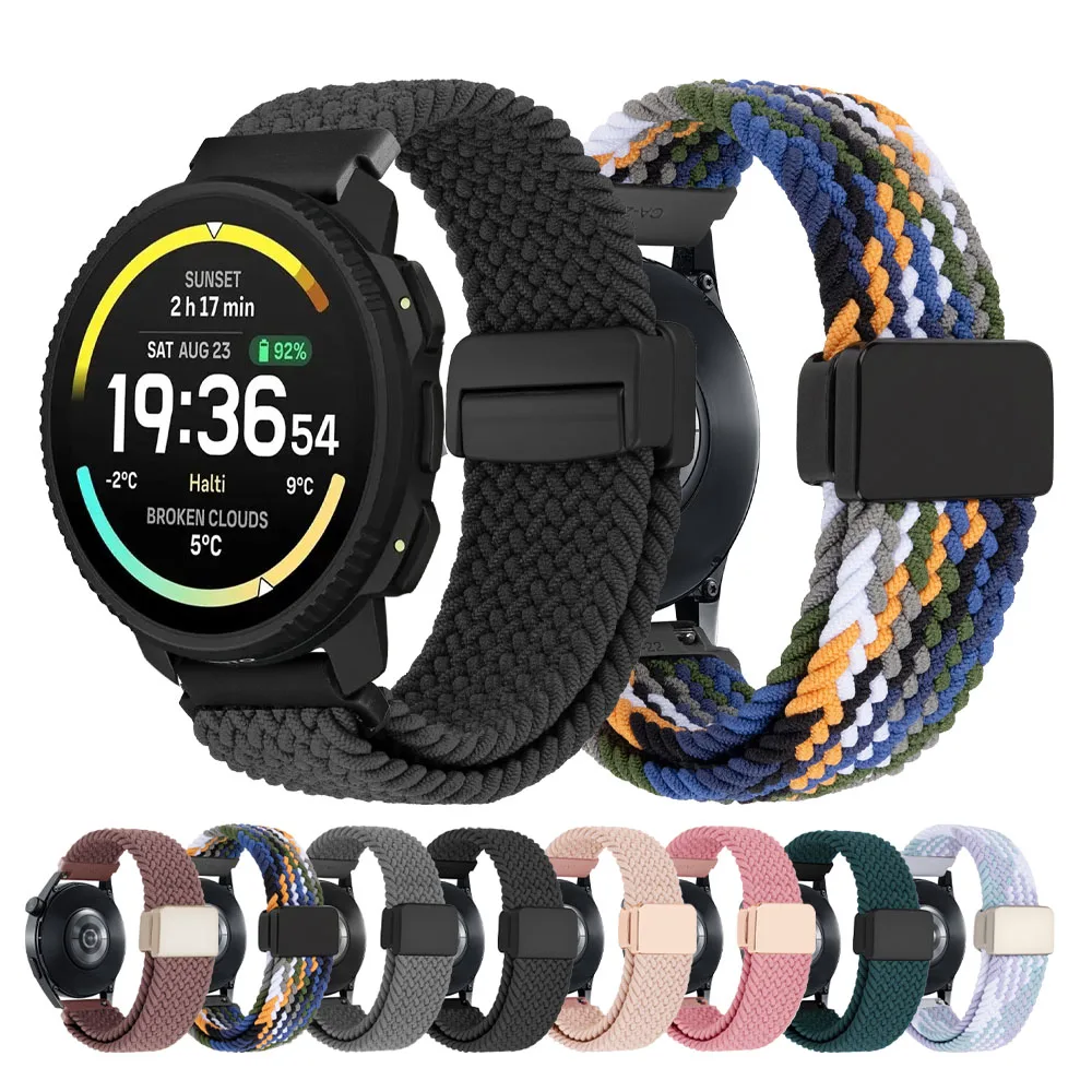 Nylon-Magnetarmband 20/22 mm für SUUNTO VERTICAL 2/PACE 2 S/OCEAN Uhrenarmband für SUUNTO 9 PEAK Pro/5 PEAK/3 Fitness/RUN Armband