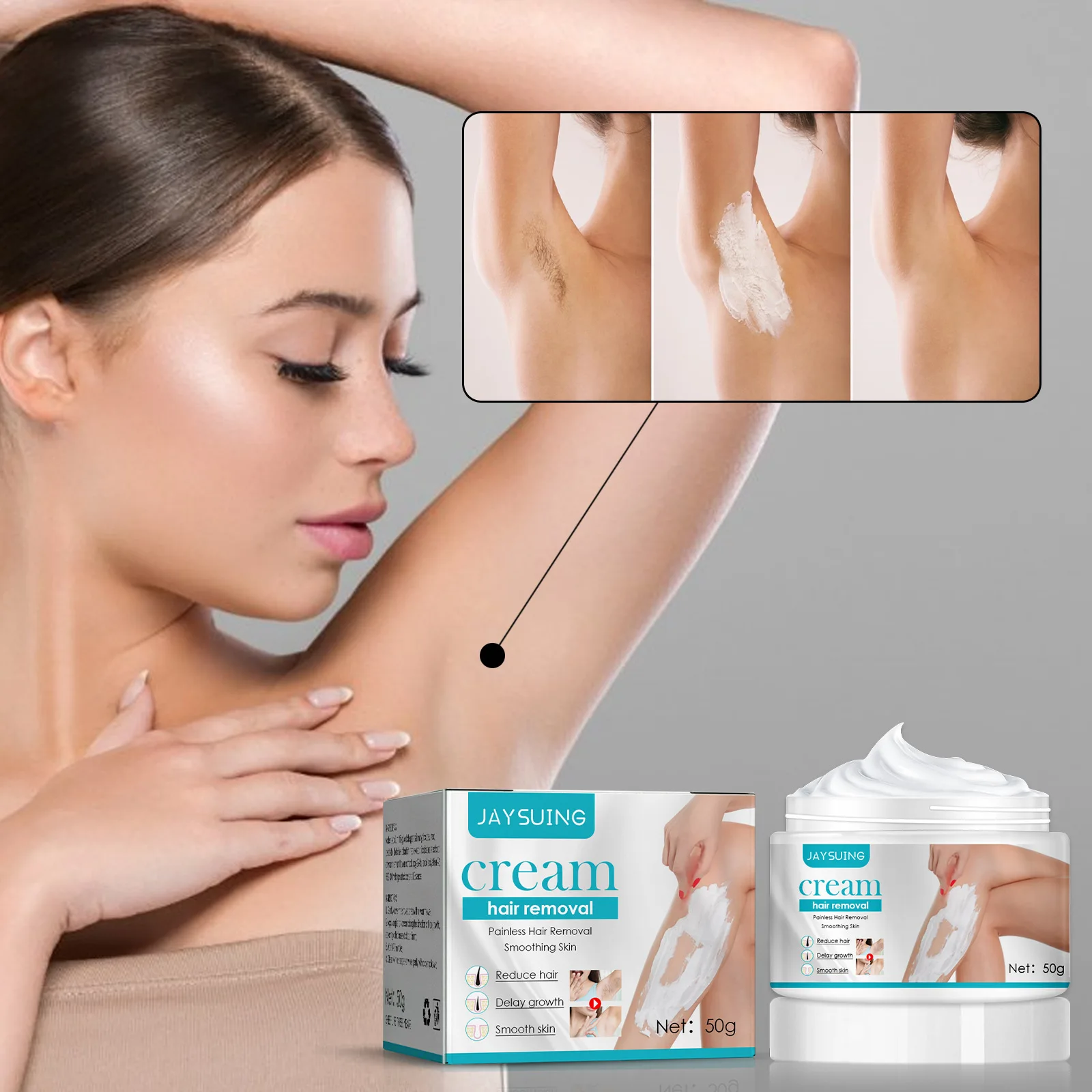 50g Permanent Hair Removal Cream Painless Armpit Leg Arm Private Part Hair Remover Hair Growth Inhibitor For Man Woman Body Care