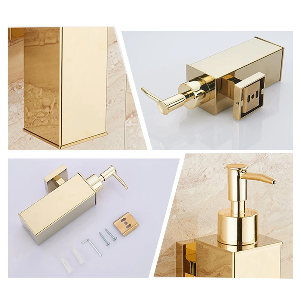 

BAAJ-3X дозатор жидкого мыла для ванной комнаты, настенный золотой гель для душа, моющее средство, бутылка шампуня для кухни, отеля, дома