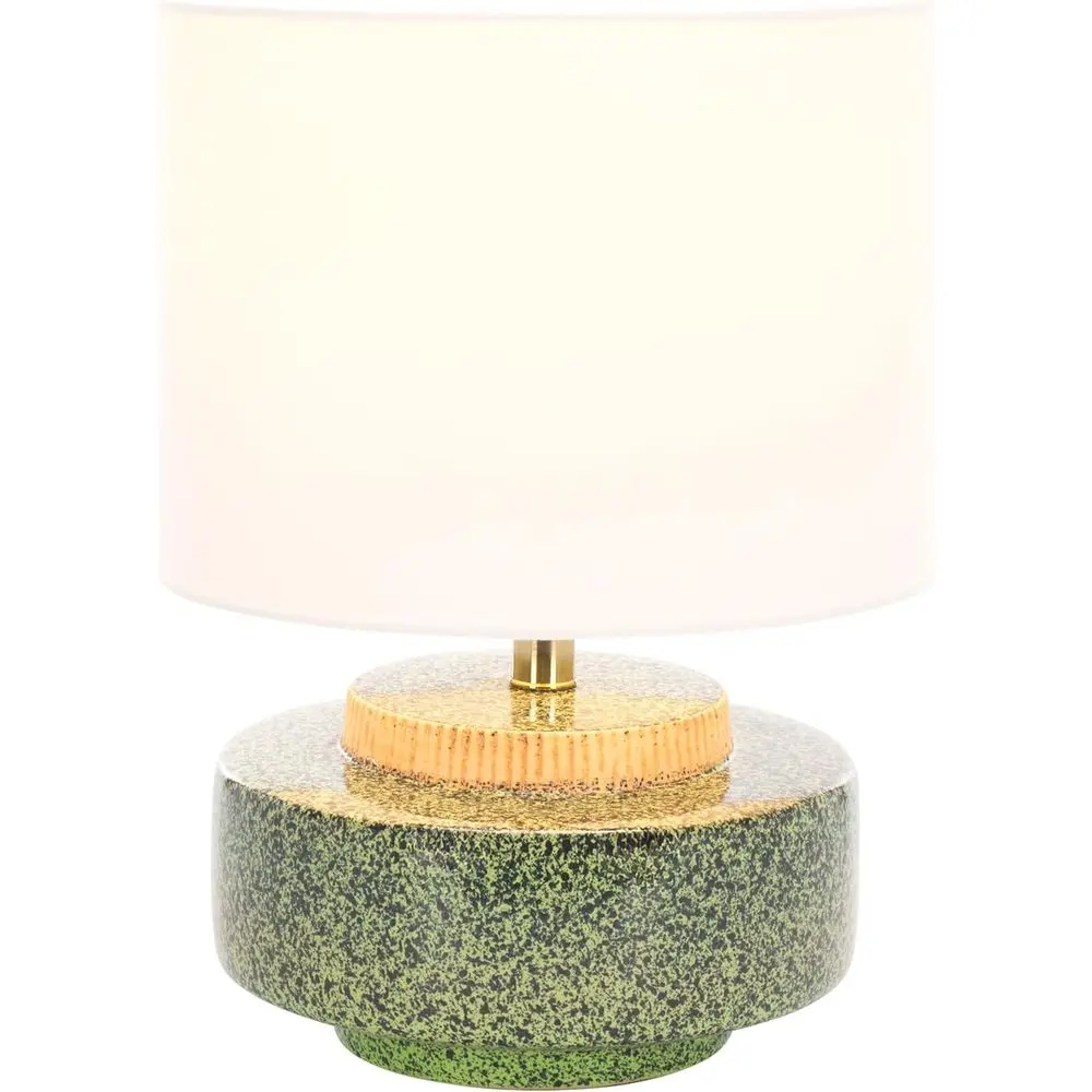 19-inch Green & Brass Ceiling Table Lamp for Bedroom, Living Room, Home Office, Desk, Nightstand