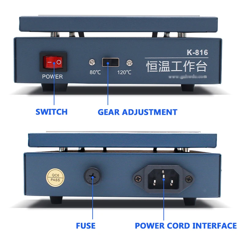 Imagem -02 - Máquina de Separação de Tela de Telefone Móvel Plataforma de Aquecimento de Temperatura Constante Estação de Desoldering de Placa Quente Elétrica K816