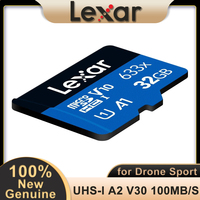 NEW Lexar High-Performance 633x micro SD Card 32GB 64GB 128GB 256GB 512GB UHS-I C10  U1 A1 Full-HD 4K Video for Tablets Cameras