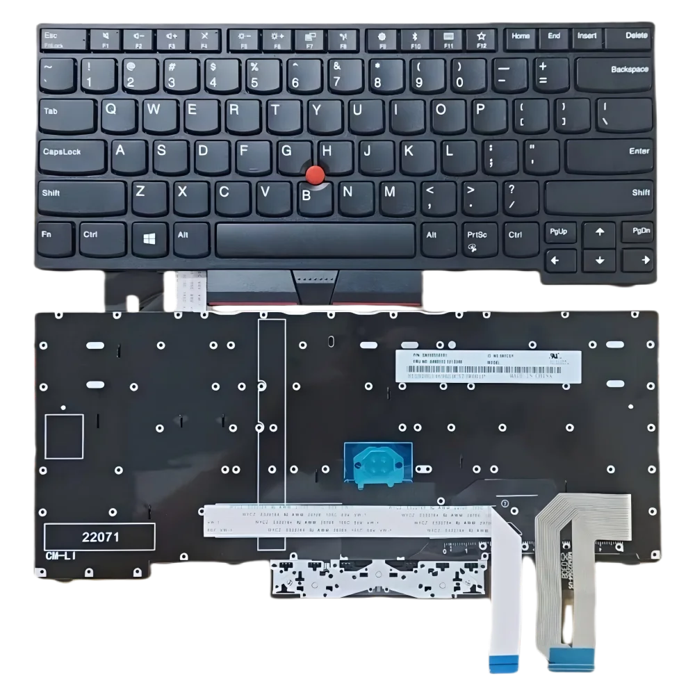 Backlit Laptop Keyboard US RU LA Layout for Lenovo ThinkPad T480S E480 L380 L480 T490 E490 E495 T495 L390 L490 P43s