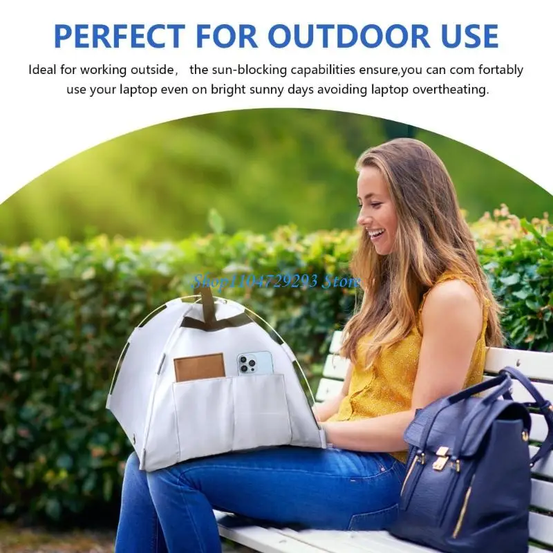 Outdoor Portable Notebook Sun Shade Privacy Cover Foldable Laptop Bag Outdoor Working for Computer Sunshade 