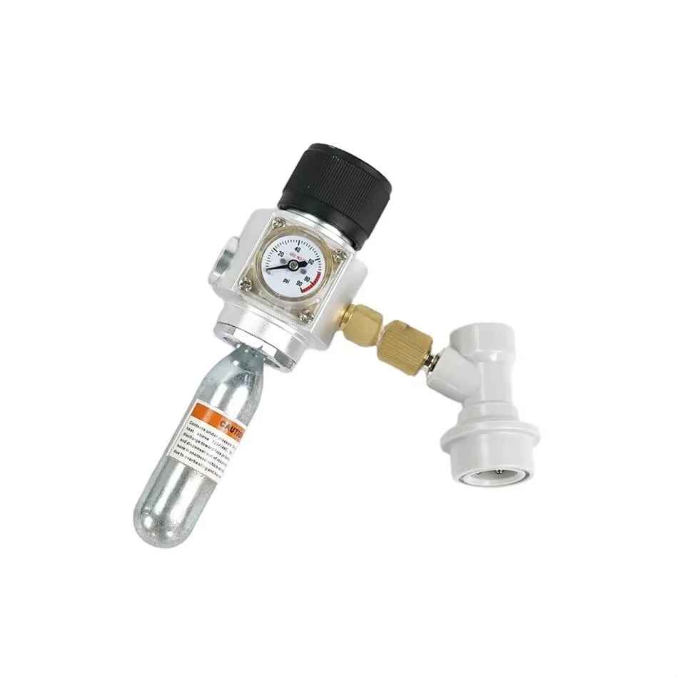 Regulator Compact CO2 Injector,0-150psi, Premium Regulated CO2 Charger Kit
