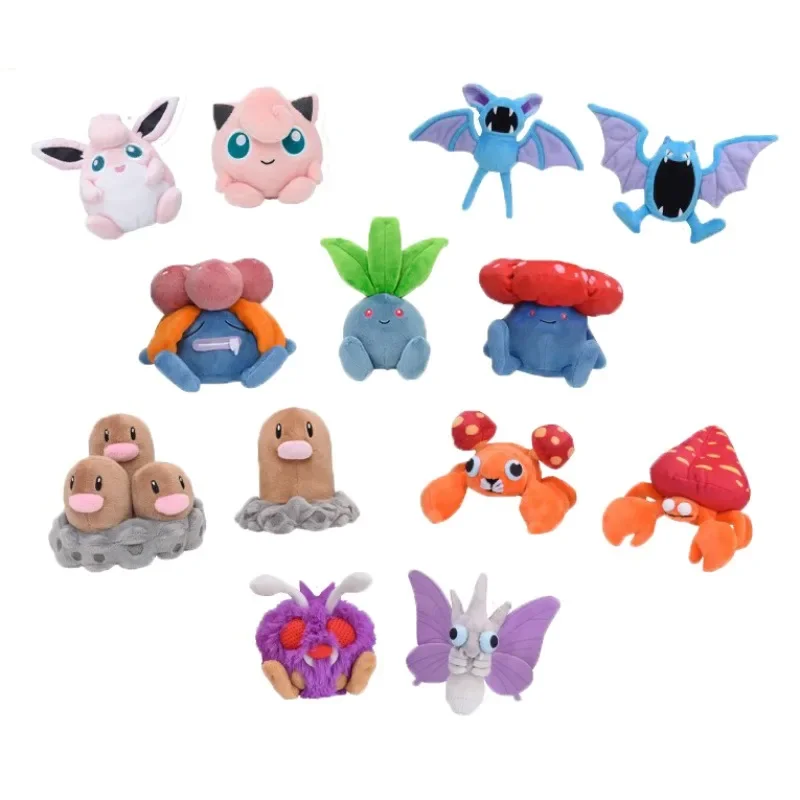 Stock Original Pokémon Jigglypuff Gloom Wigglytuff Zubat Golbat Paras Parasect Venonat Dugtrio Game Anime Figure Plush Toys