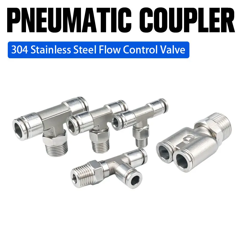 304 الفولاذ المقاوم للصدأ تركيب خرطوم هوائي PB PD PX موصل أنبوب الهواء 1/8 1/4 3/8 1/2 BSP تركيبات أنابيب الإفراج السريع