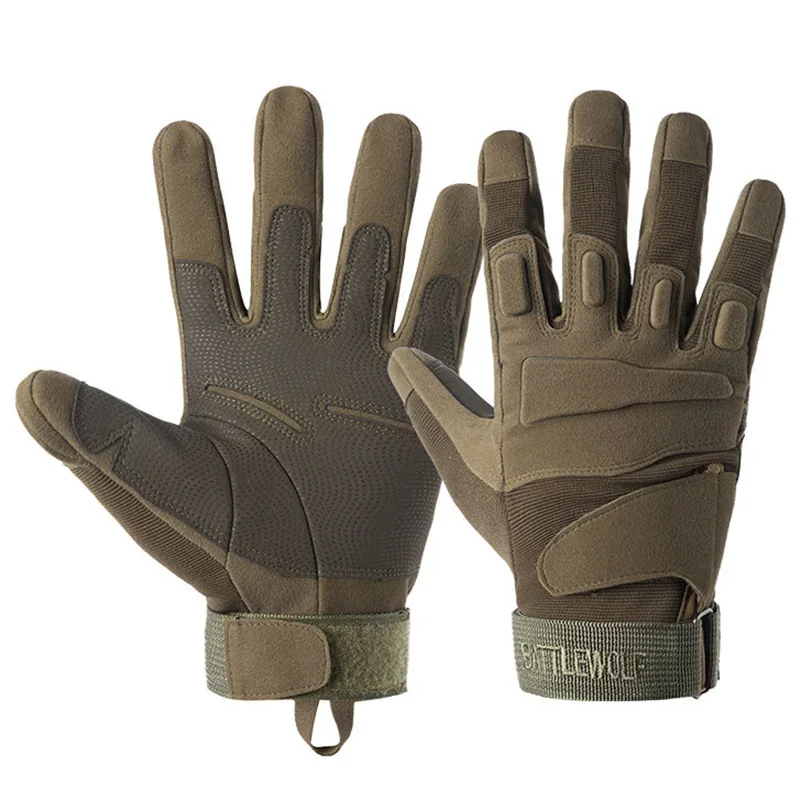 Guantes de dedo completo para hombre, nudillos duros para exteriores, deportes de combate, tiro, Airsoft, antideslizantes, para caza, Paintball,