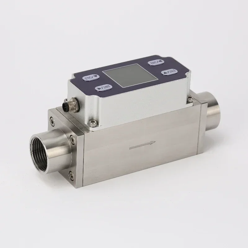 DN15 Industrial Gas Flowmeter Small Diameter Thermal Mass Flowmeter Compressed Air Ozone Mini Digital OEM